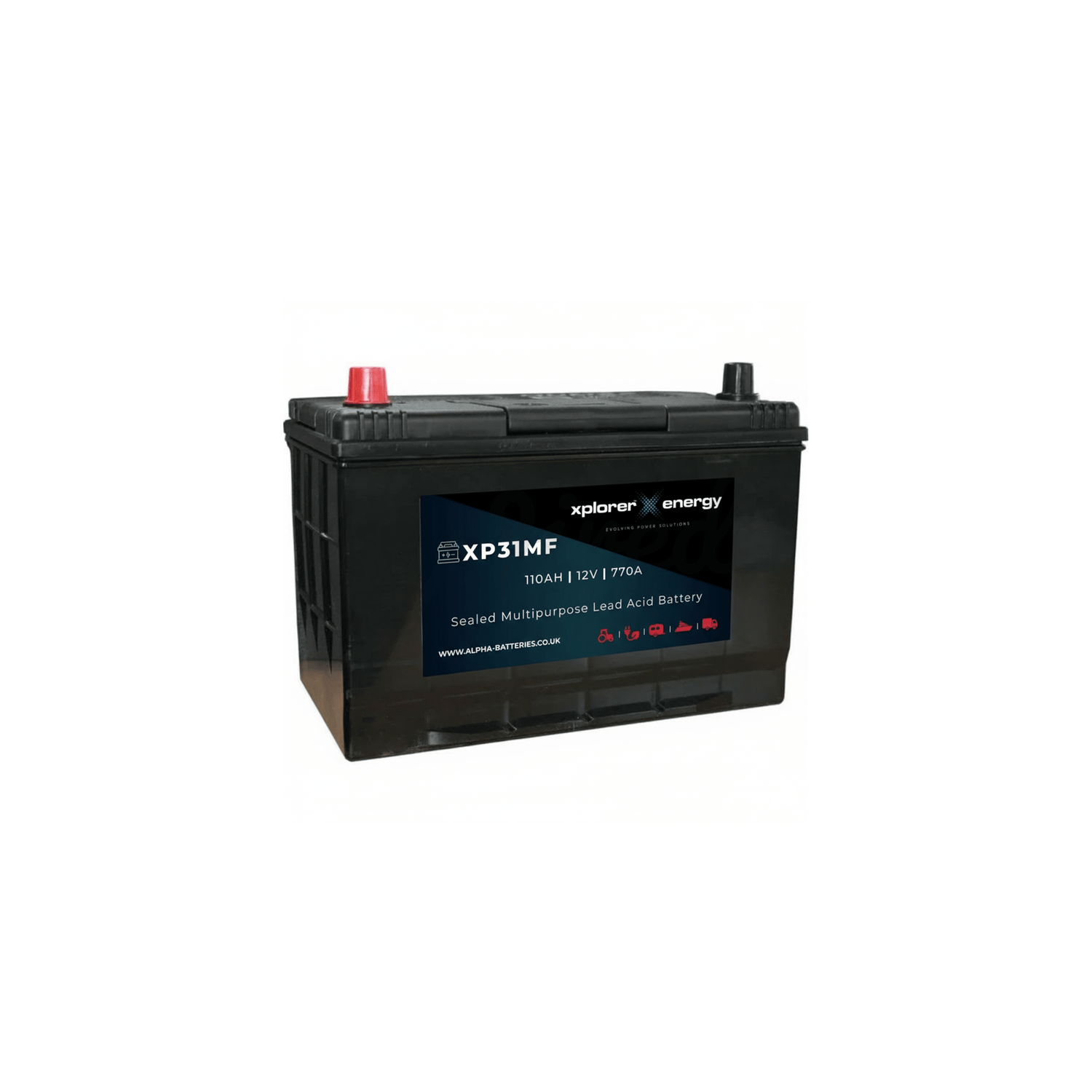 Xplorer Energy 12V 110AH Lead Acid Leisure Battery - Wired Campers Limited