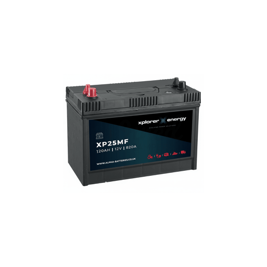 Xplorer Energy 12V 120AH Dual Terminal Lead Acid Leisure Battery - Wired Campers Limited