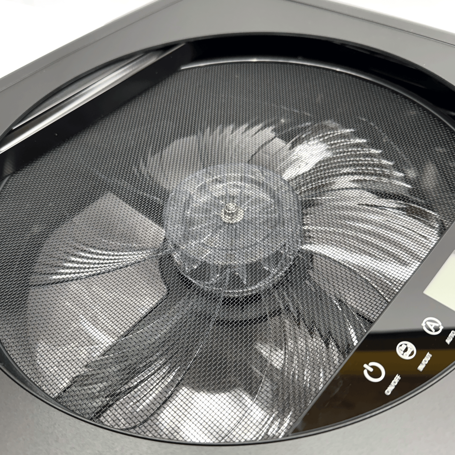 Zephyr Black Automatic Roof Fan Vent With Blind & Lighting - Smoke/Tinted Lid - Wired Campers Limited