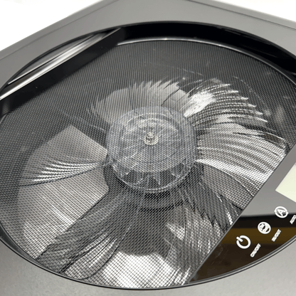 Zephyr Black Automatic Roof Fan Vent With Blind & Lighting - Smoke/Tinted Lid - Wired Campers Limited