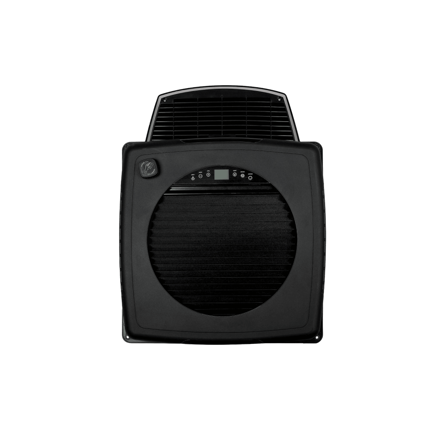 Zephyr Black Automatic Roof Fan Vent With Blind & Lighting - Smoke/Tinted Lid - Wired Campers Limited