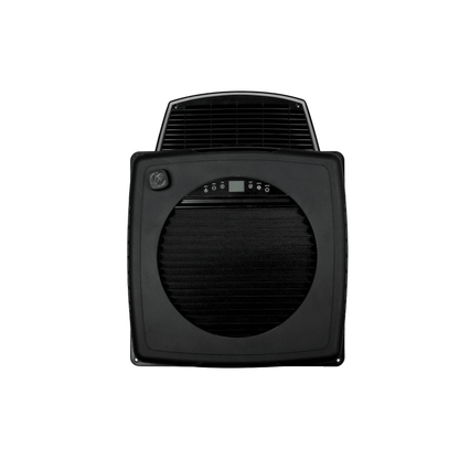 Zephyr Black Automatic Roof Fan Vent With Blind & Lighting - Smoke/Tinted Lid - Wired Campers Limited