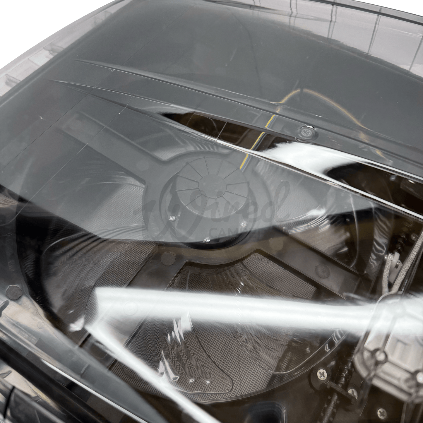 Zephyr Black Automatic Roof Fan Vent With Blind & Lighting - Smoke/Tinted Lid - Wired Campers Limited