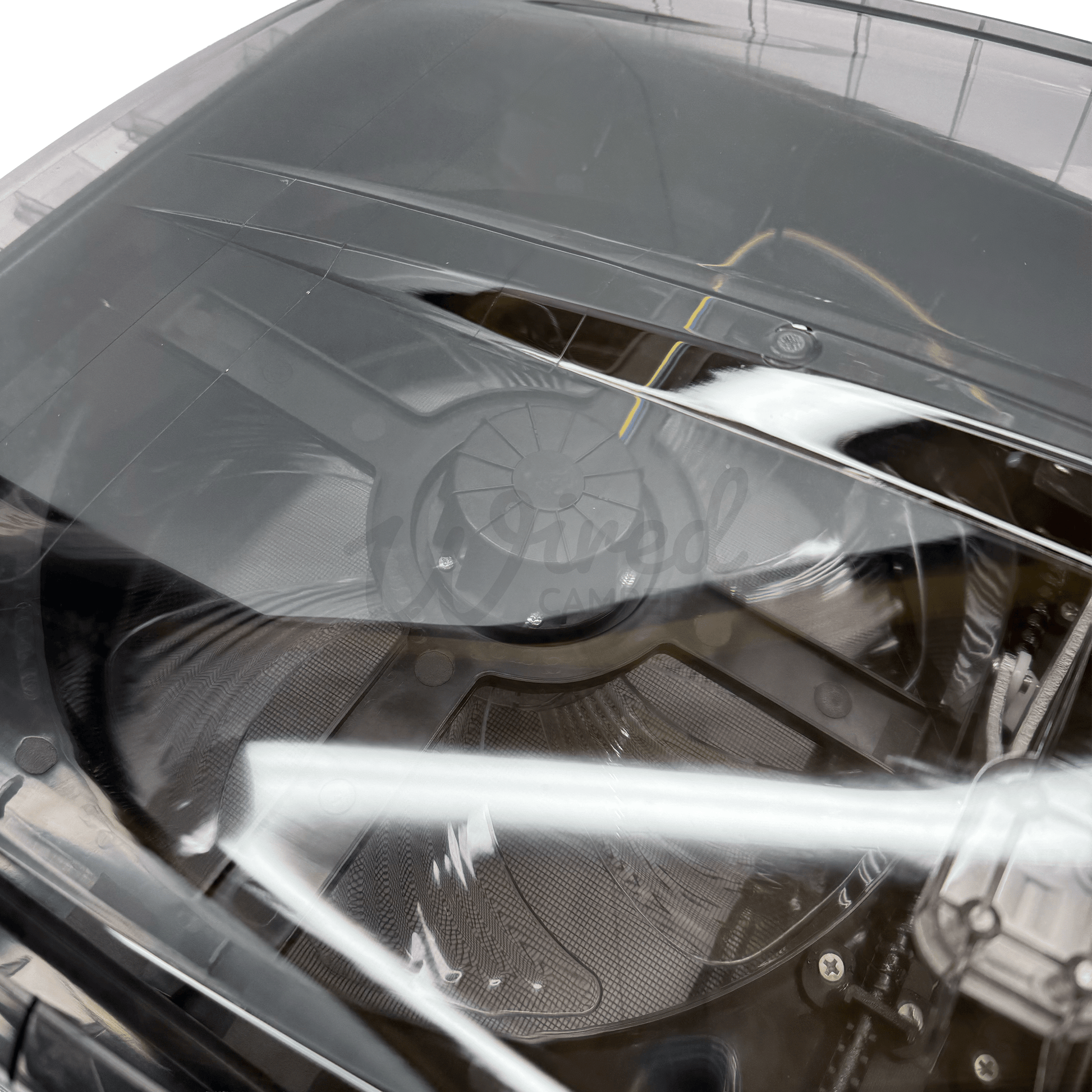 Zephyr Black Automatic Roof Fan Vent With Blind & Lighting - Smoke/Tinted Lid - Wired Campers Limited