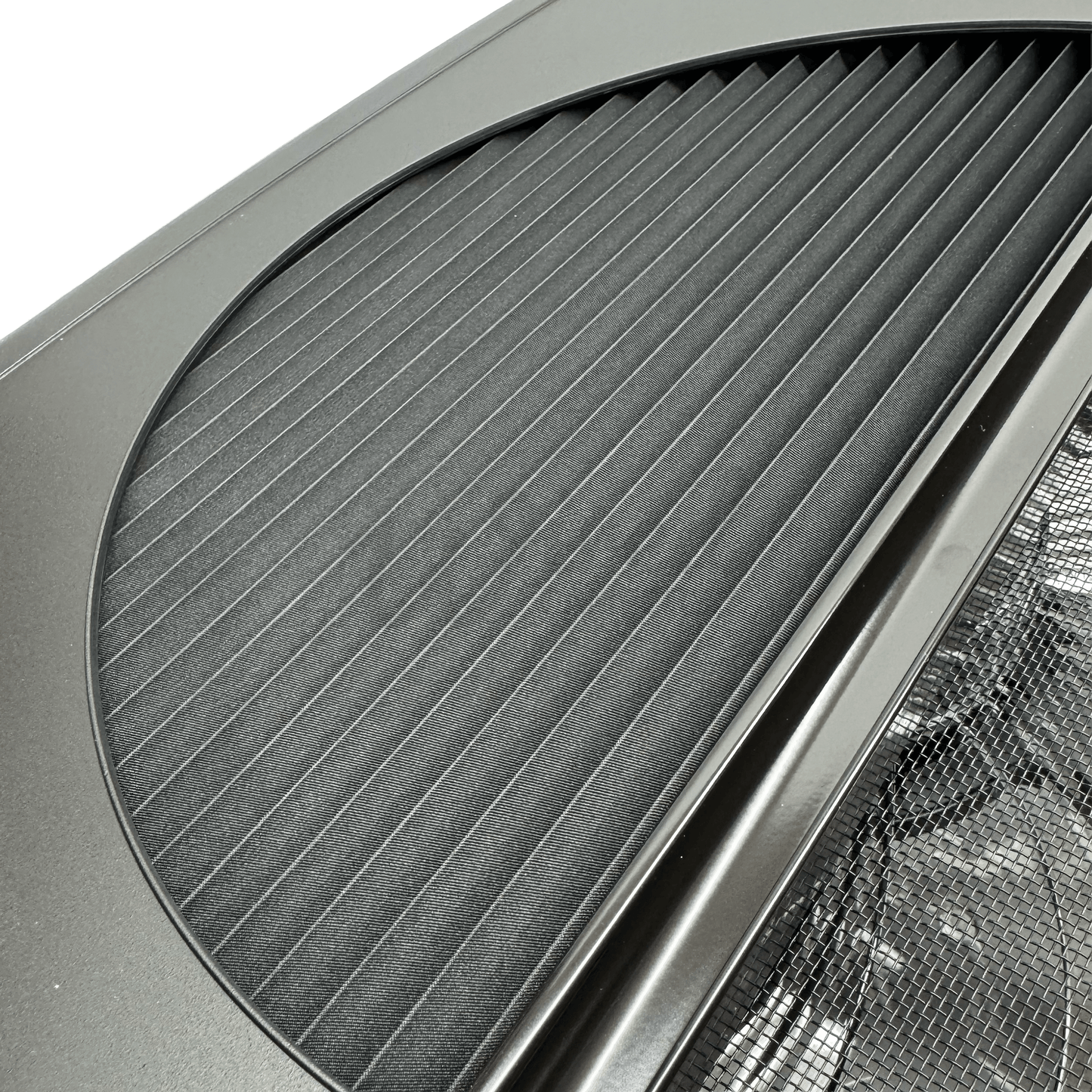 Zephyr Black Automatic Roof Fan Vent With Blind & Lighting - Smoke/Tinted Lid - Wired Campers Limited