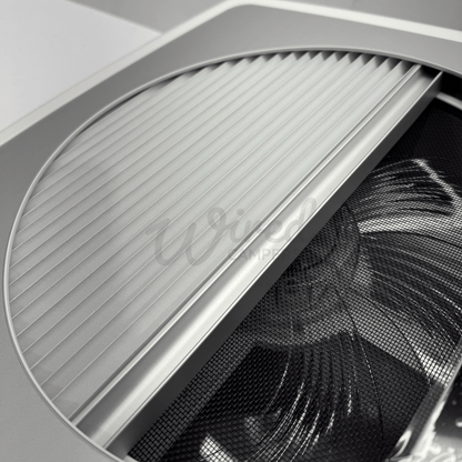 Zephyr White Automatic Roof Fan Vent With Blind & Lighting - Clear/Tinted Lid - Wired Campers Limited