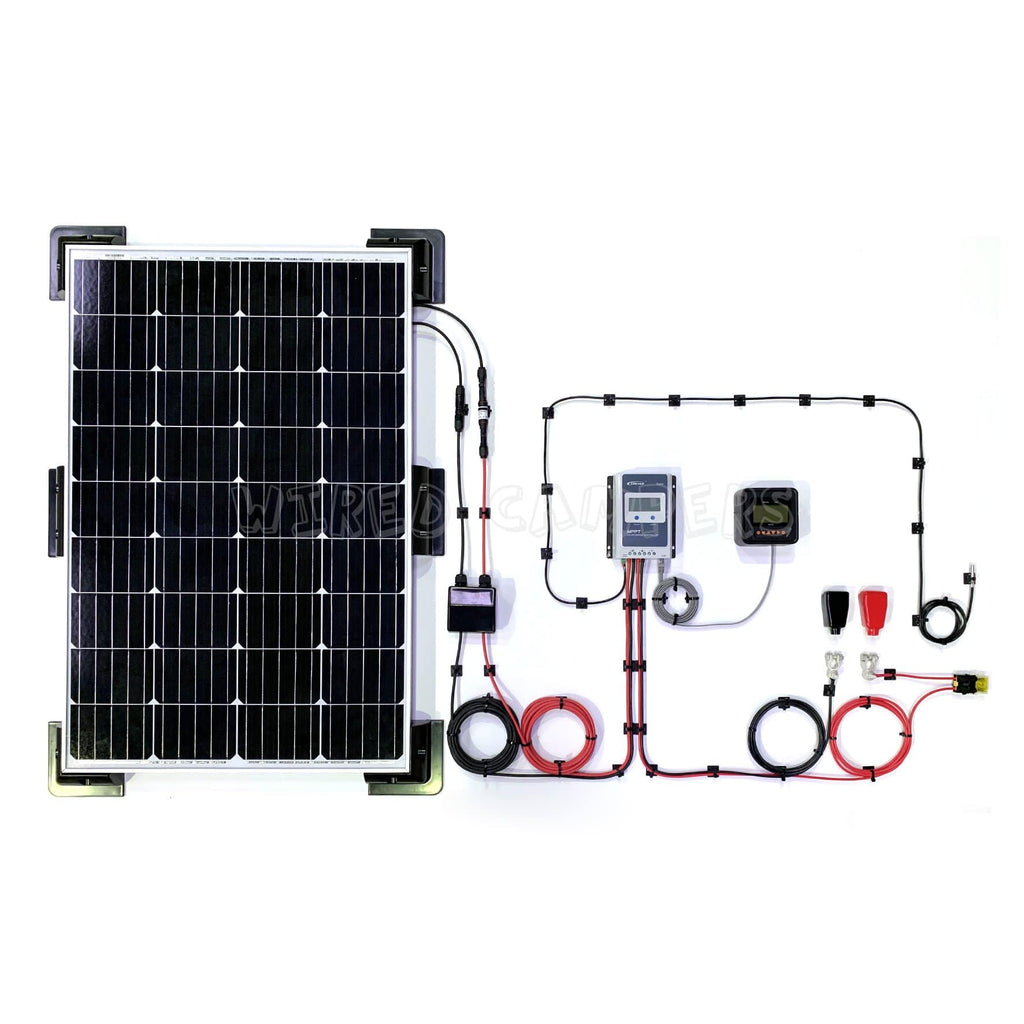 Wired Campers Solar Complete 130W Solar Panel MPPT Camper Van Kit With Control Panel