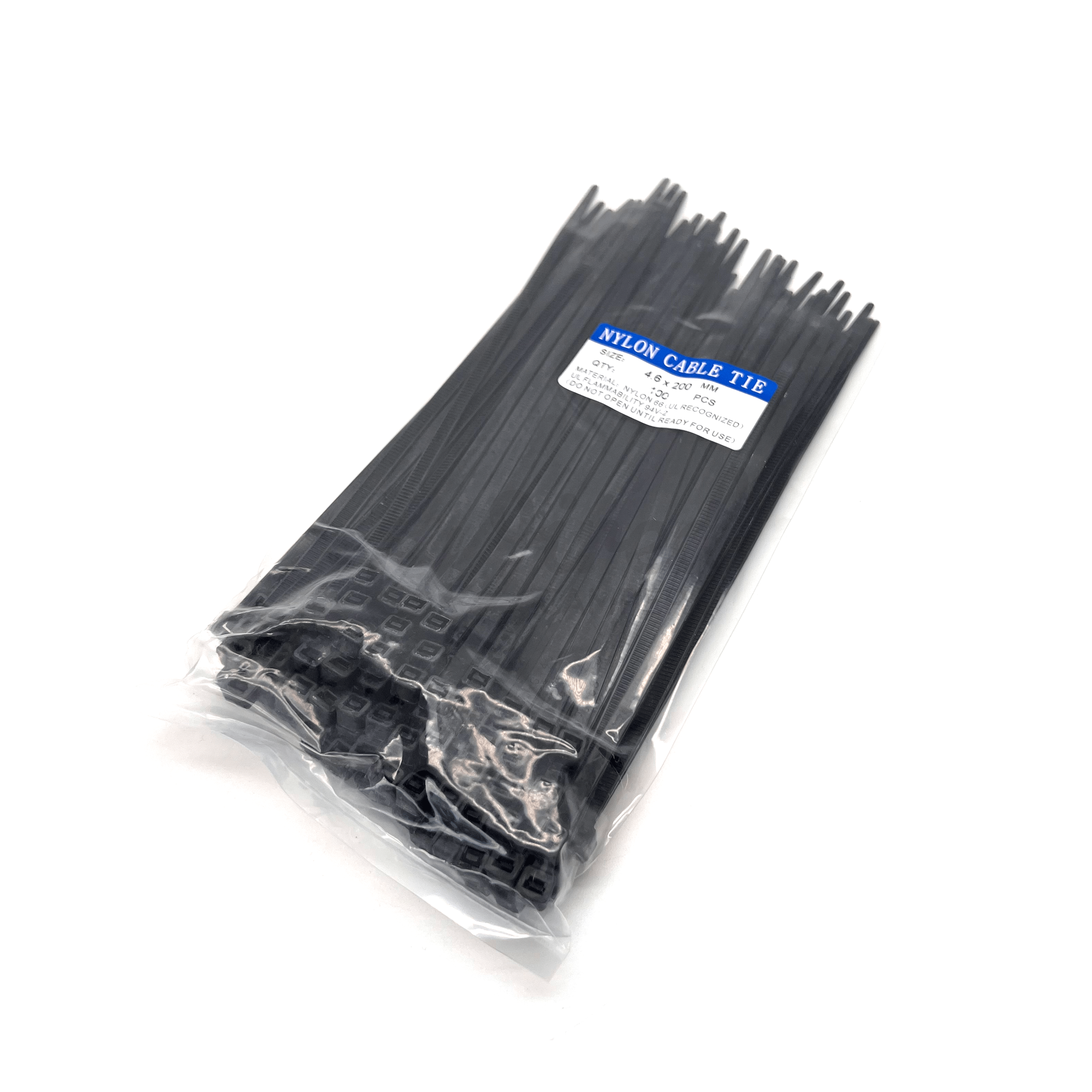 Wired Campers Limited 100 X Black Nylon Cable Ties 200M X 4.6MM