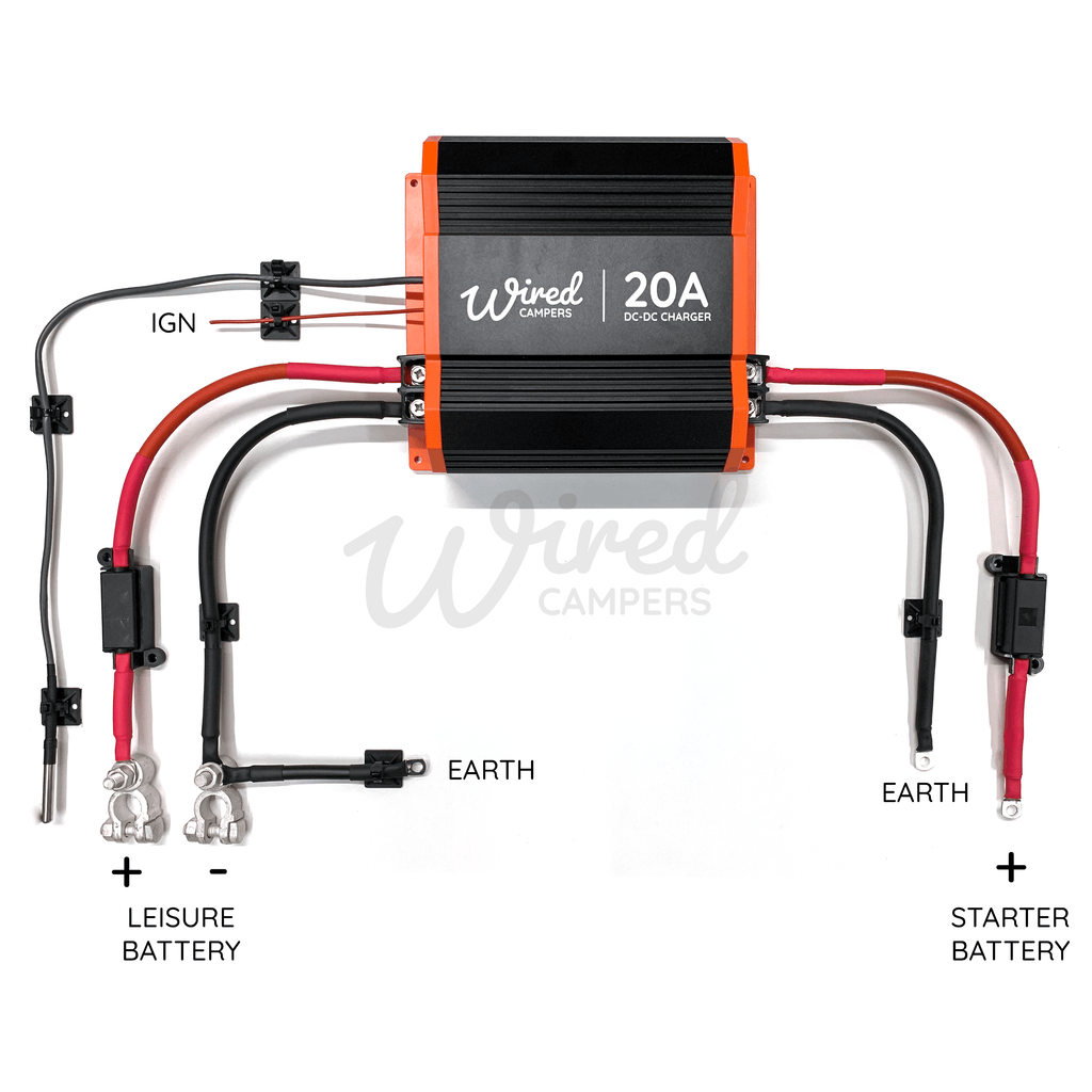 Wired Campers Limited 3M/5M/10M DC-DC B2B 10/20A Battery To Battery Split Charge Kit - Standard & Smart Alternator