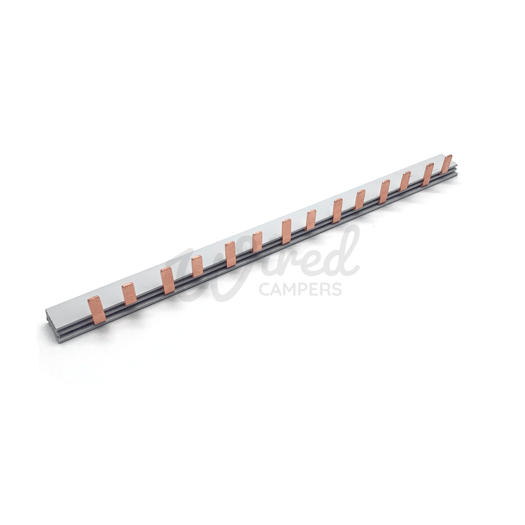 Wired Campers Limited 63A Rated Double Pole Mains Bus Bar - Live & Neutral