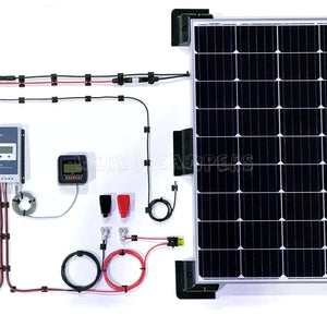 Wired Campers Solar Complete 260W Dual Solar Panel MPPT Camper Van Kit With Control Panel
